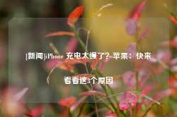 [新闻]iPhone 充电太慢了？苹果：快来看看这3个原因