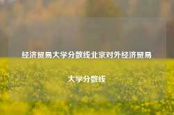 经济贸易大学分数线北京对外经济贸易大学分数线