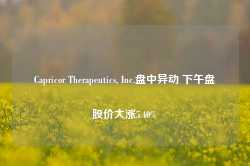 Capricor Therapeutics, Inc.盘中异动 下午盘股价大涨5.40%-第1张图片-润美贸易